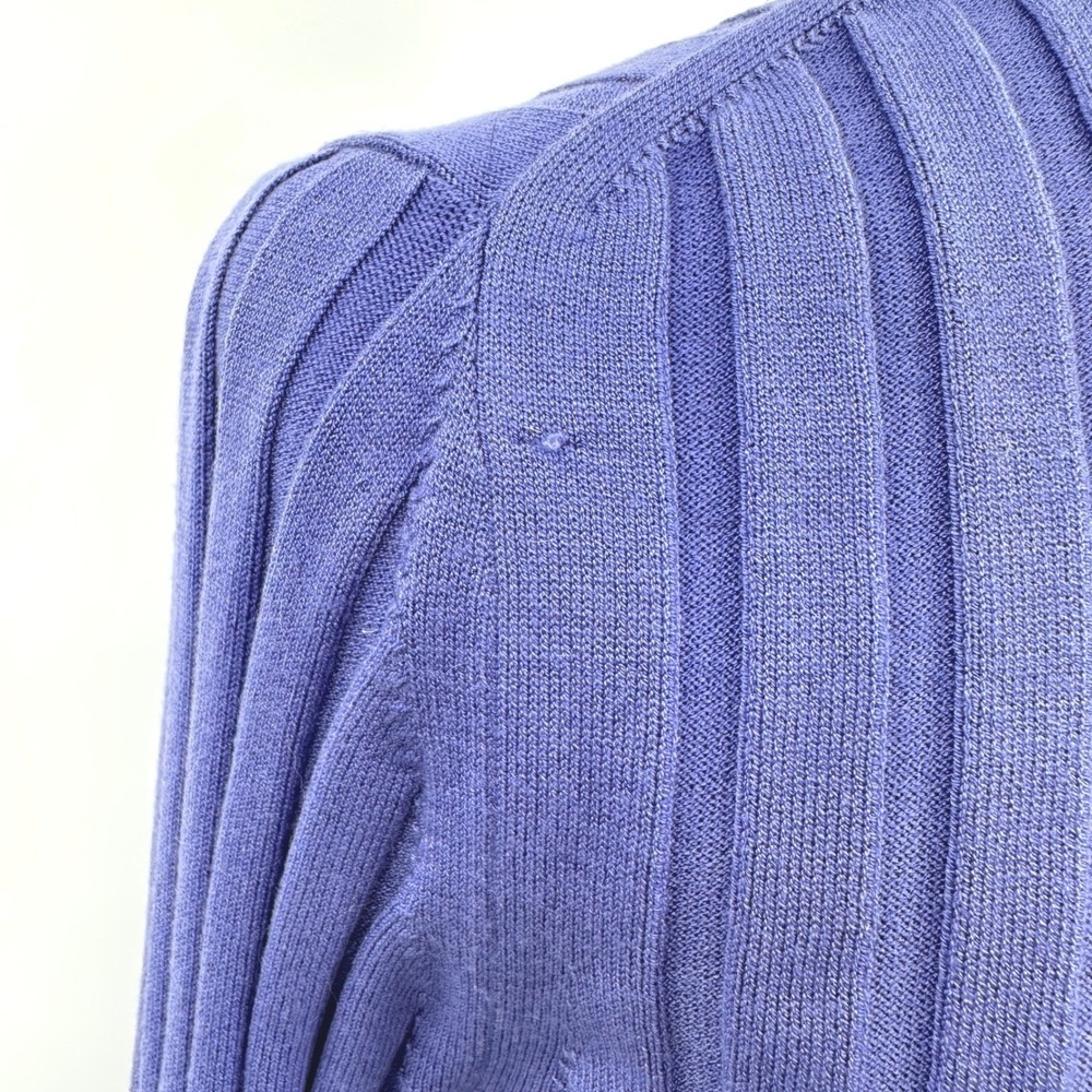 Athleta Fairway Sweater Cardigan Medium Adonis Blue/Purple‎ Pastel Capsule Clean - Picture 9 of 12